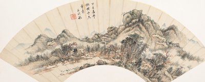 हुआंग गोंगवांग के बाद लैंडस्केप, दिनांक 1677। द्वारा वांग शिमिन