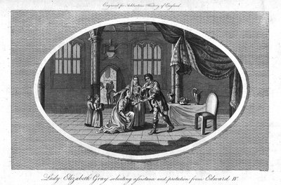 लेडी एलिजाबेथ ग्रे एडवर्ड IV से सहायता और सुरक्षा की याचना करते हुए, 1793 द्वारा ख़रगोश पालने का बाड़ा