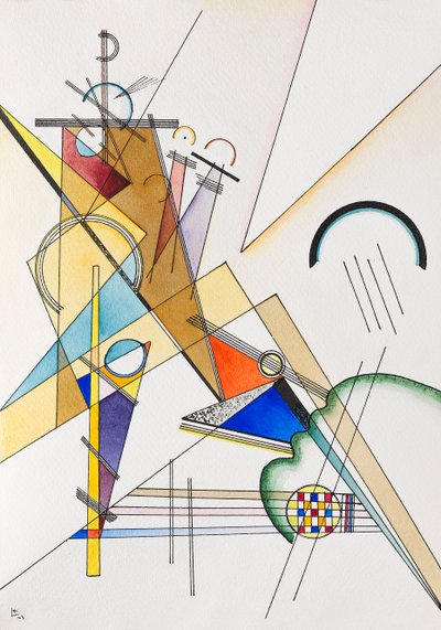 ऊतक, 1923। द्वारा Wassily Kandinsky