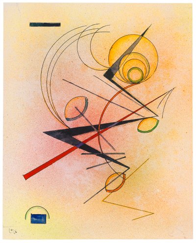 लिटिल वार्म, 1928। द्वारा Wassily Kandinsky