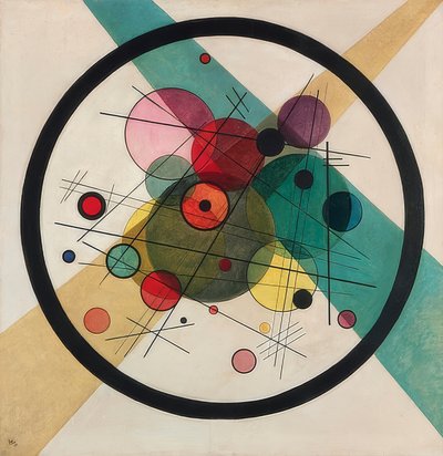 एक सर्कल में घूमता है। 1923 द्वारा Wassily Kandinsky