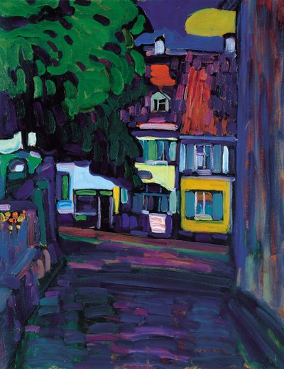 मर्नौ, ओबरमार्क में मकान, 1908 द्वारा Wassily Kandinsky
