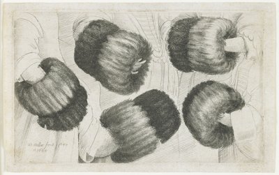 फाइव व्यूज में एक मफ, 1645-1646 द्वारा Wenceslaus Hollar