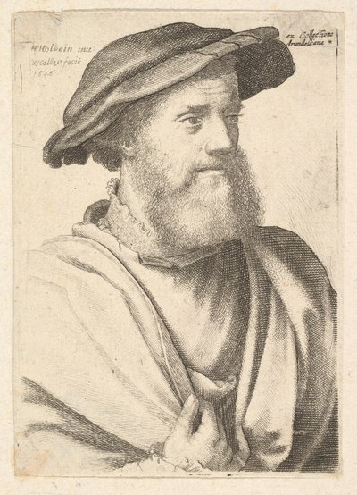 1646 में हंस होल्बिन के बाद एक दाढ़ी वाला आदमी। द्वारा Wenceslaus Hollar