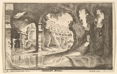 रोमन एम्फीथिएटर्स, सीए 1650। द्वारा Wenceslaus Hollar