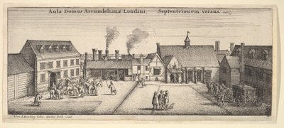 उत्तर से अरुंडेल हाउस, 1646। द्वारा Wenceslaus Hollar