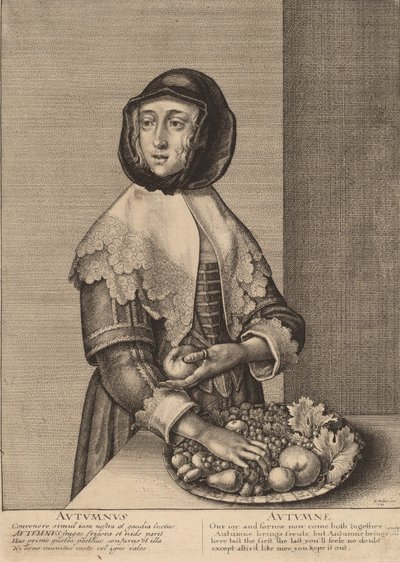 शरद ऋतु, 1641। द्वारा Wenceslaus Hollar
