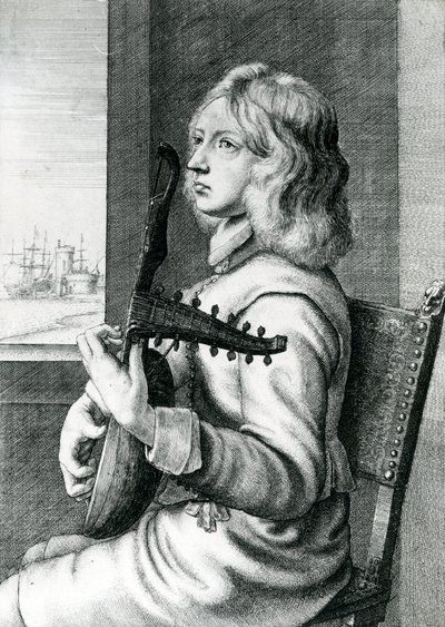 बरोक लुटे वादक द्वारा Wenceslaus Hollar