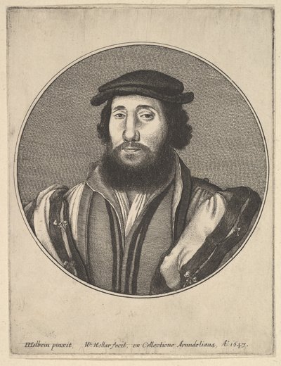 दाढ़ी वाला आदमी, 1647। द्वारा Wenceslaus Hollar