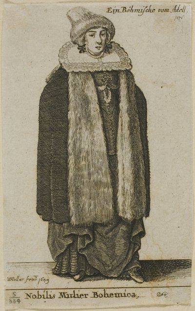 बोहेमियन कुलीन महिला द्वारा Wenceslaus Hollar