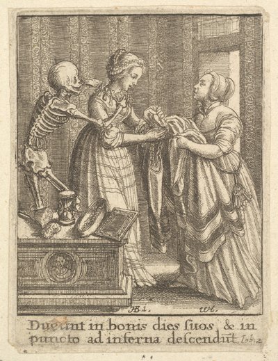 दुल्हन, 1651 के नृत्य से। द्वारा Wenceslaus Hollar