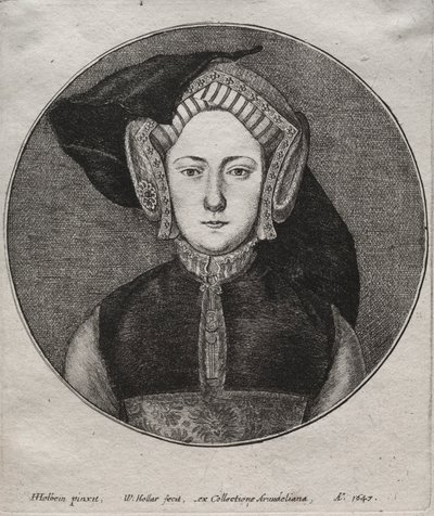 1647 की आरागॉन की कैथरीन। द्वारा Wenceslaus Hollar