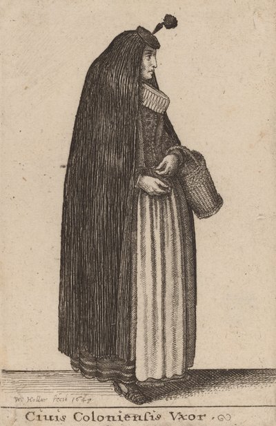 सियुस कॉलोनिएसिस वक्सर, 1643। द्वारा Wenceslaus Hollar