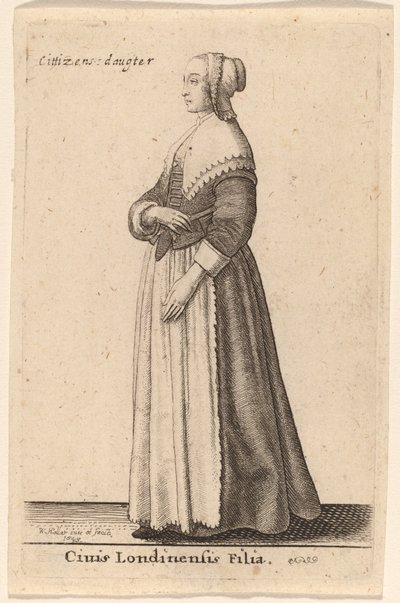 लंदन के एक नागरिक की बेटी द्वारा Wenceslaus Hollar