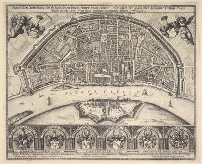 कोलोन और ड्यूत्ज़, 1635। द्वारा Wenceslaus Hollar