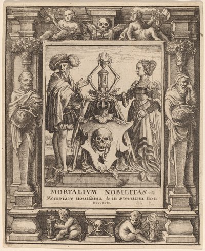 डेथ्स कोट ऑफ आर्म्स, 1651। द्वारा Wenceslaus Hollar
