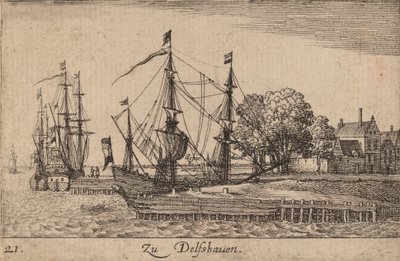 डेल्फ़शेवन, 1635। द्वारा Wenceslaus Hollar