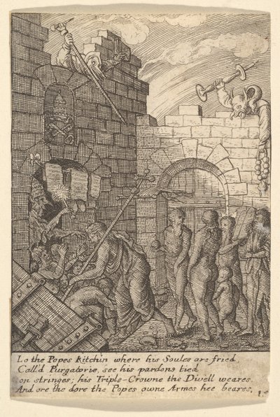 नर्क में उतरना, 1625-77। द्वारा Wenceslaus Hollar