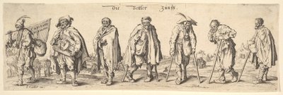 भिखारी गिल्ड सात भिखारी, 1630। द्वारा Wenceslaus Hollar