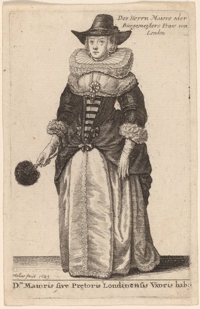 लंदन के लॉर्ड मेयर या प्राइटर का हब: द्वारा Wenceslaus Hollar