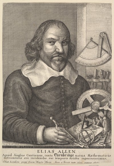 इलायस एलन, 1666। द्वारा Wenceslaus Hollar