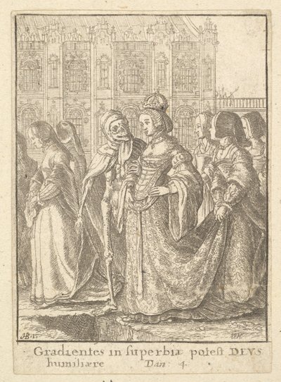 महारानी, 1651 के नृत्य से। द्वारा Wenceslaus Hollar