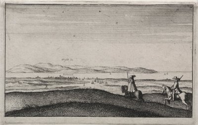 अंग्रेजी दृश्य: आइल ऑफ वाइट पोर्ट्समाउथ से। द्वारा Wenceslaus Hollar