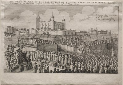 अर्ल ऑफ स्ट्रैफोर्ड का वध द्वारा Wenceslaus Hollar