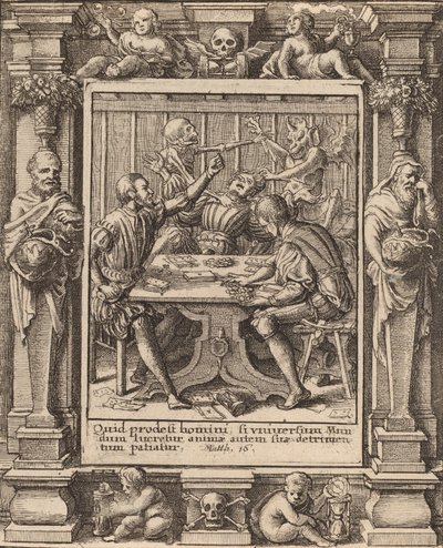 गेमस्टर्स, 1651। द्वारा Wenceslaus Hollar