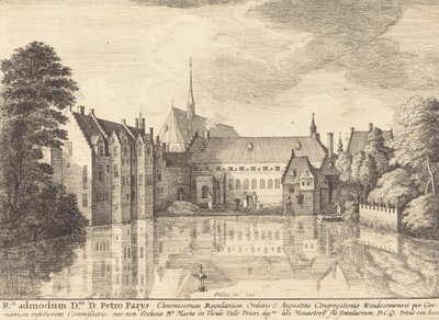 ग्रोएनेंडेल एबे, 1647। द्वारा Wenceslaus Hollar