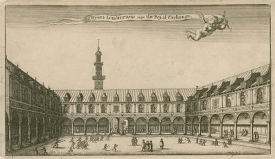 इंटीरियर ऑफ़ द रॉयल एक्सचेंज, लंदन द्वारा Wenceslaus Hollar
