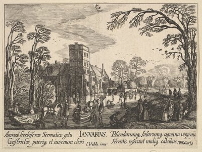 जनवरी, 1628-29। द्वारा Wenceslaus Hollar