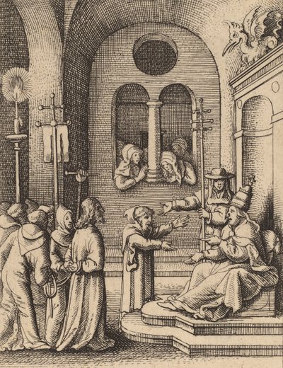 यीशु फिर से कैफा के सामने। द्वारा Wenceslaus Hollar
