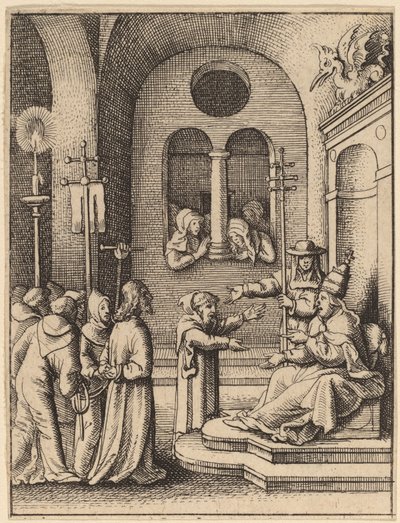 कैफा के सामने यीशु फिर से द्वारा Wenceslaus Hollar