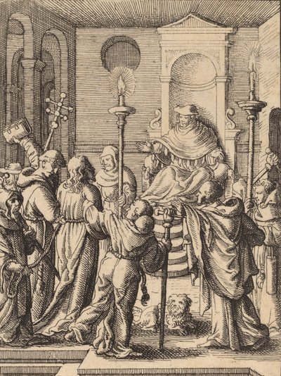 हन्ना से पहले यीशु। द्वारा Wenceslaus Hollar