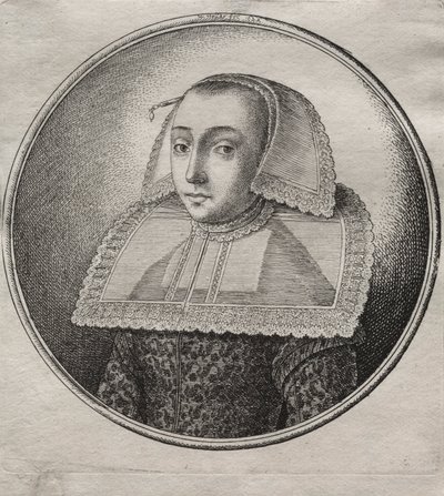 हनान से कॉफ़मैन की पत्नी, 1649। द्वारा Wenceslaus Hollar