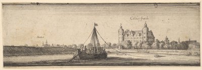 होचस्ट एम मेन के पास केलस्टरबैक कैसल, 1642-44। द्वारा Wenceslaus Hollar