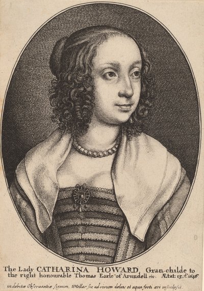 लेडी कैथरीन हॉवर्ड। द्वारा Wenceslaus Hollar