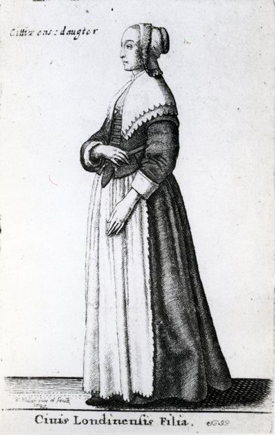 लंदन सिटीजन डॉटर, 1643 द्वारा Wenceslaus Hollar