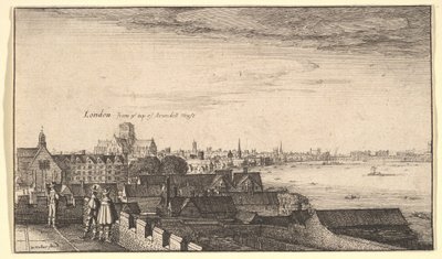 लंदन से अरुंडेल हाउस, 1643। द्वारा Wenceslaus Hollar