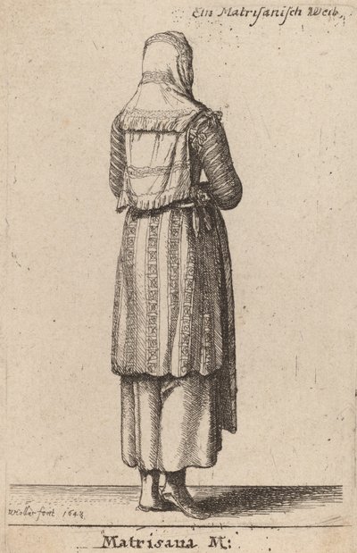मातृसना एम।, 1648। द्वारा Wenceslaus Hollar