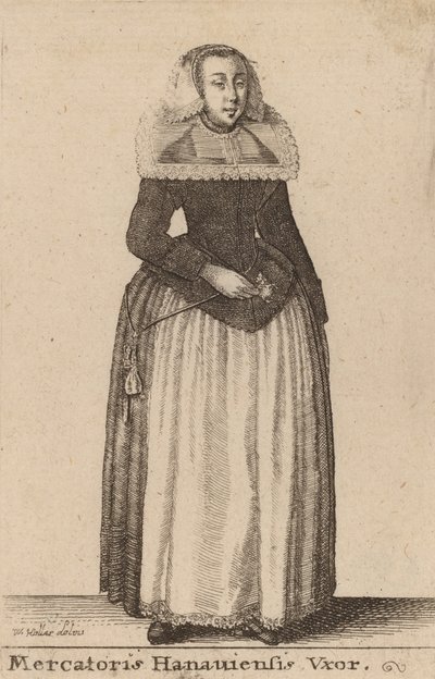 हनौई के एक व्यापारी की पत्नी। द्वारा Wenceslaus Hollar