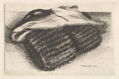 मफ, सफेद केरचफ और मास्क, 1642। द्वारा Wenceslaus Hollar