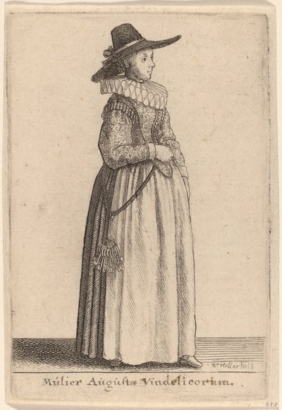 विन्डेलिको के ऑगस्टा की पत्नी द्वारा Wenceslaus Hollar
