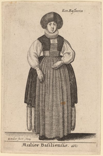 बेसल की एक महिला द्वारा Wenceslaus Hollar