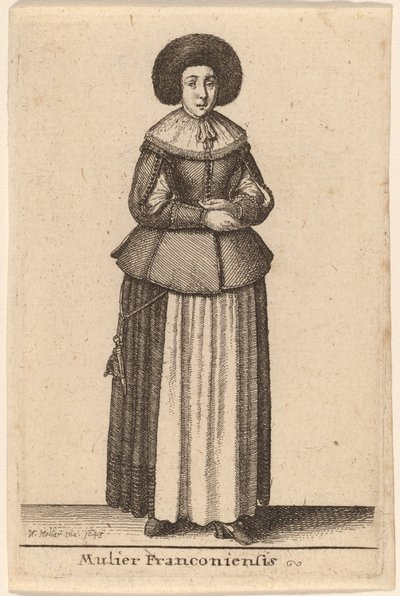 एक फ़्रैंकोनियन महिला द्वारा Wenceslaus Hollar