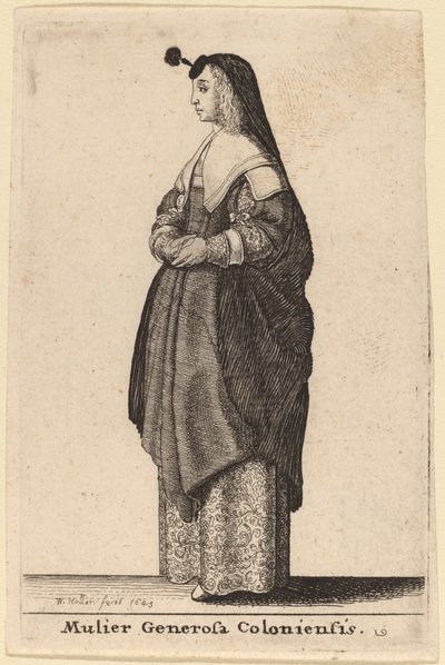कोलोन की उदार महिला द्वारा Wenceslaus Hollar