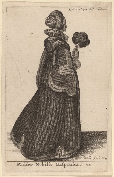 एक स्पेनिश कुलीन महिला द्वारा Wenceslaus Hollar