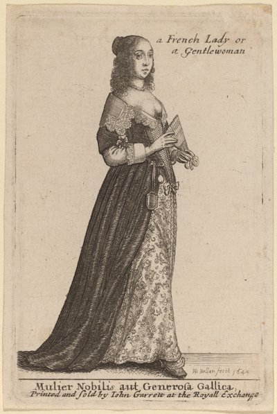 एक कुलीन या उदार फ्रांसीसी महिला द्वारा Wenceslaus Hollar