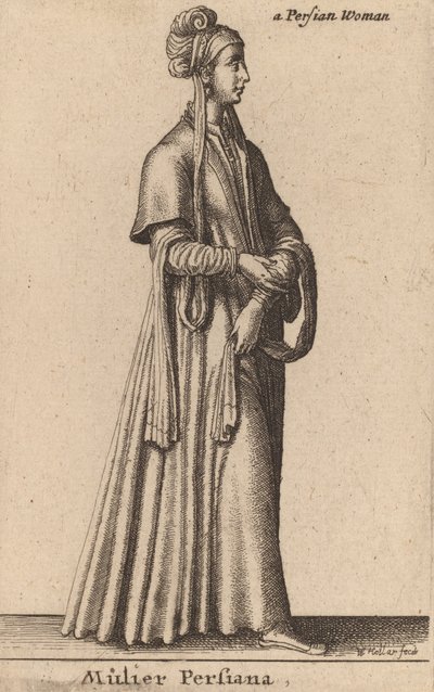 एक फारसी महिला। द्वारा Wenceslaus Hollar